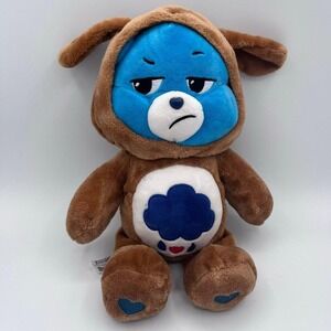 Care Bears Grumpy Bear in Dog Costume Plush 15" Brown &‎ Blue Rain Cloud Belly